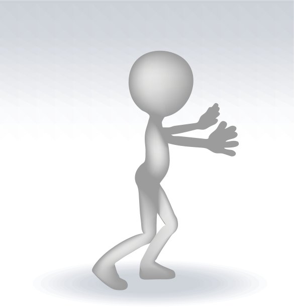 3d男子站立双手张开图片下载