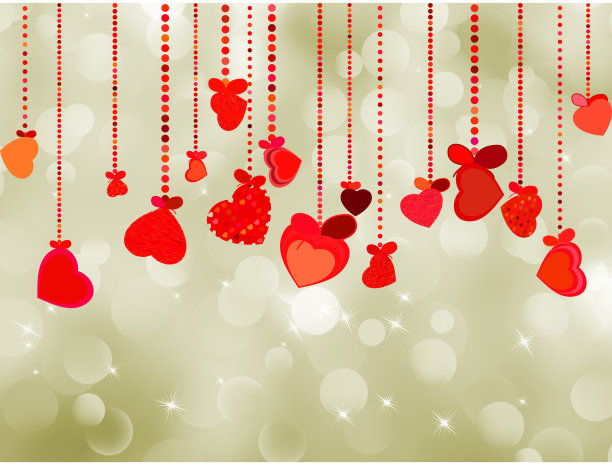 情人节明信片模板。EPS 8图片下载