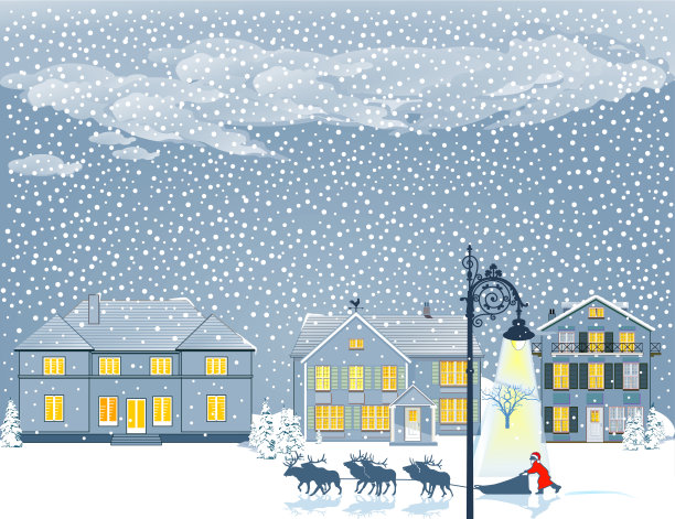 平安夜在雪中图片下载