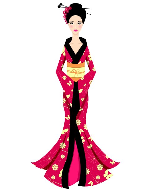 可爱的亚洲女孩角色图片下载