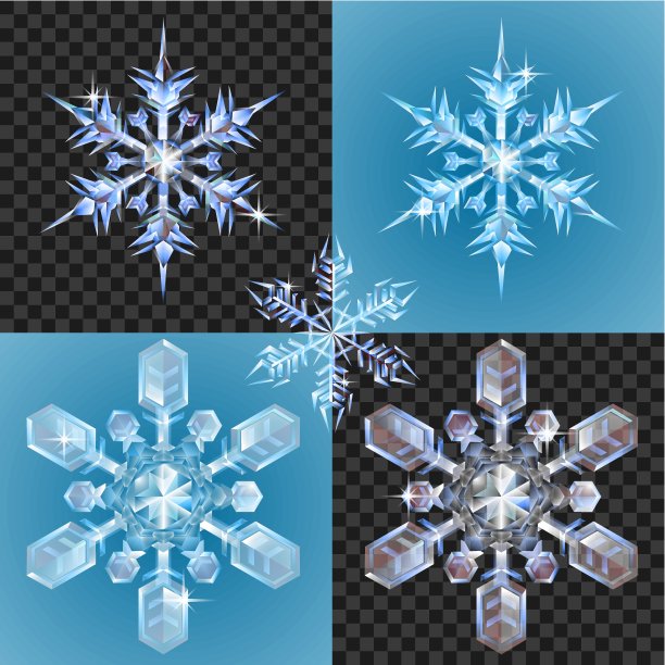 圣诞雪花的设计元素图片下载