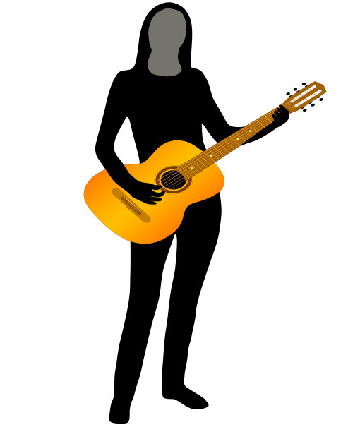 音乐家和吉他。图片下载