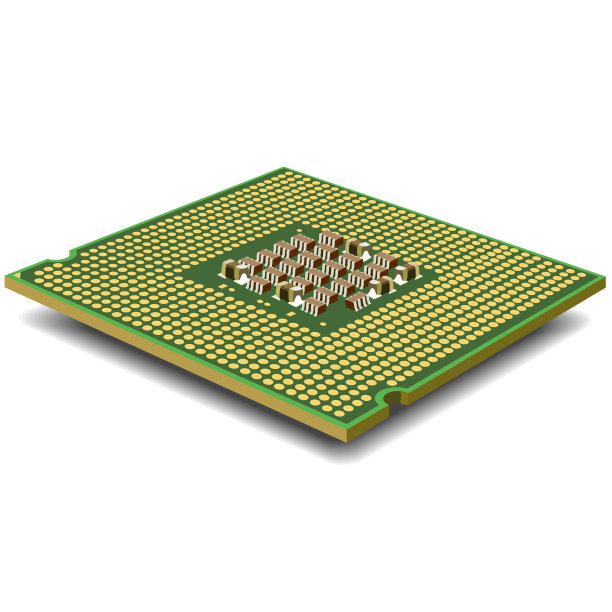 计算机微处理器。向量。图片下载