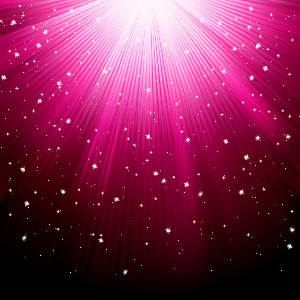 背景是紫色的发光光线。EPS 8图片下载