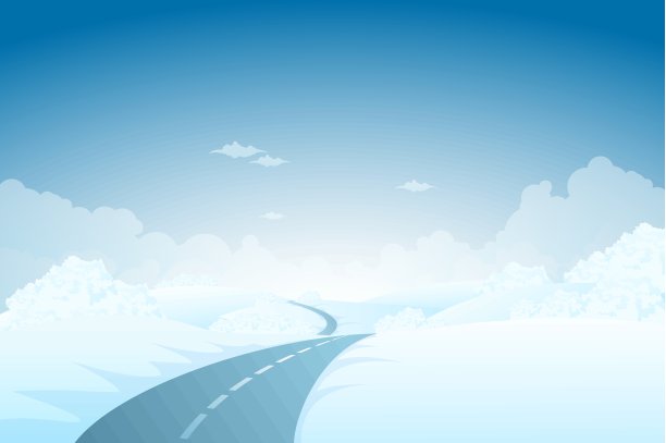 蓝色的冬景图片下载