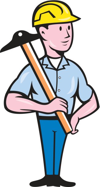 工程师建筑师T-Square卡通图片下载