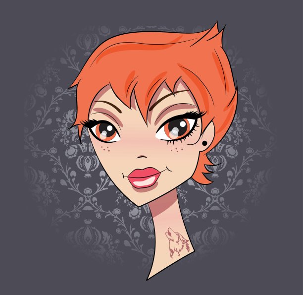 一个美丽的年轻女孩的肖像图片下载