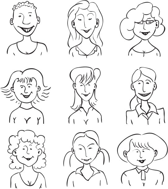 女孩们的笑脸图片下载