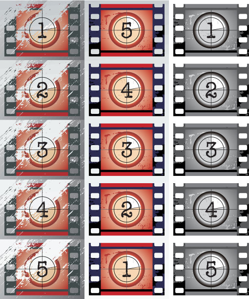 电影倒计时(向量)图片下载