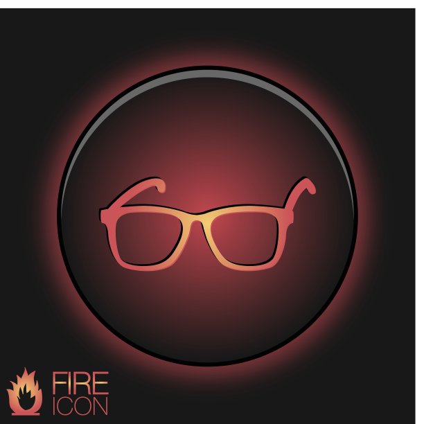 向量眼镜图标，眼镜标志图片下载