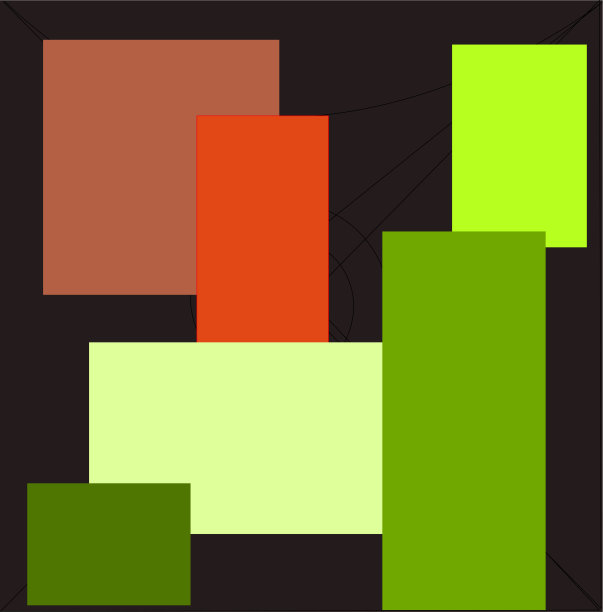 黑色背景上的彩色方块图片下载