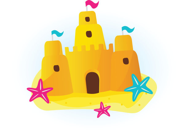 图标-海滩沙堡图片下载