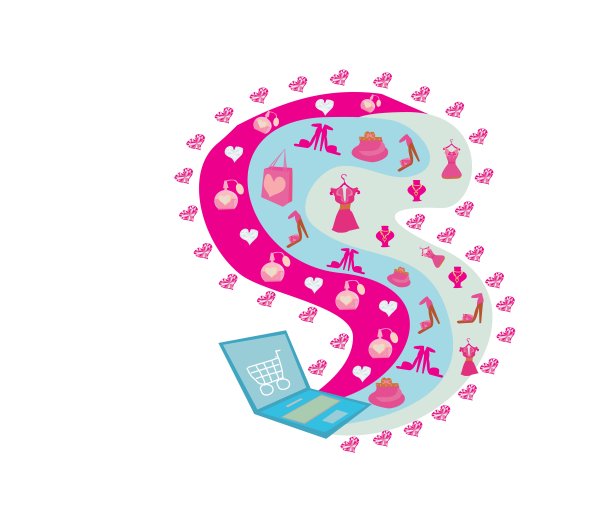 网上购物抽象背景图片下载