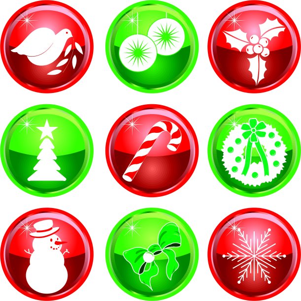 9个圣诞图标图片下载