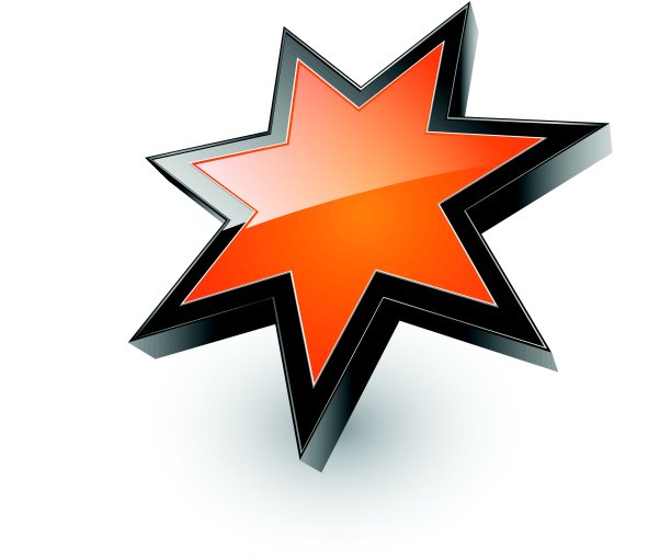 Logo 3D橙星图片下载