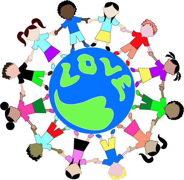 儿童地球仪2展示了对彼此的爱。图片下载