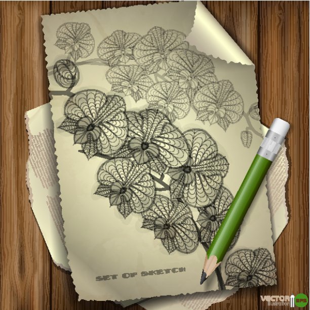 一套手绘各种元素图片下载