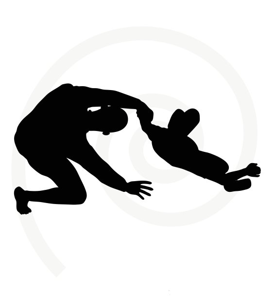 两个高级登山队的剪影图片下载