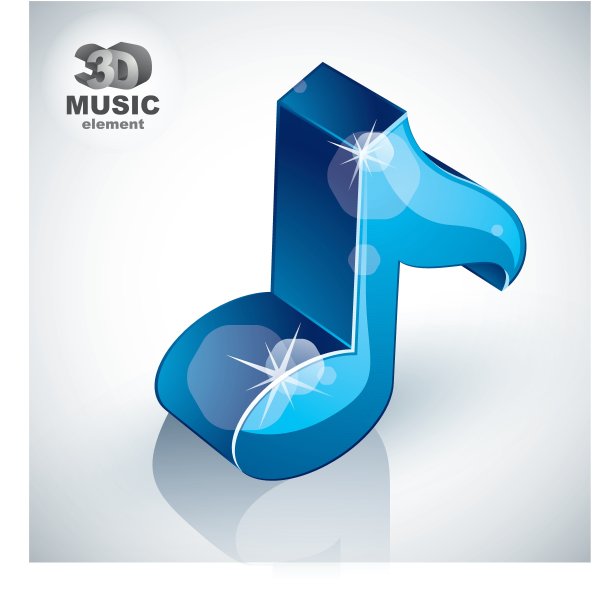 蓝色音符图标从上wiev孤立。图片下载