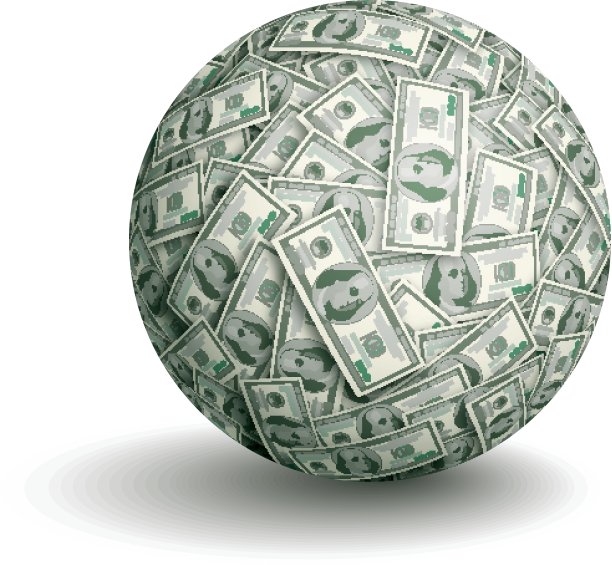 向量美元球图片下载