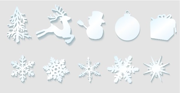 圣诞装饰元素图片下载