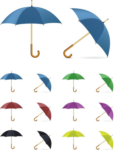 颜色的伞图片下载