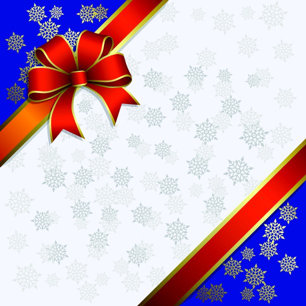 圣诞插图上的雪花背景图片下载