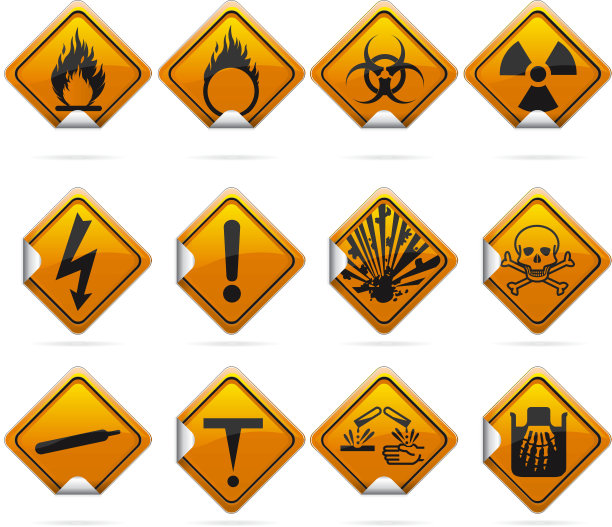 闪光钻石危险贴纸图片下载