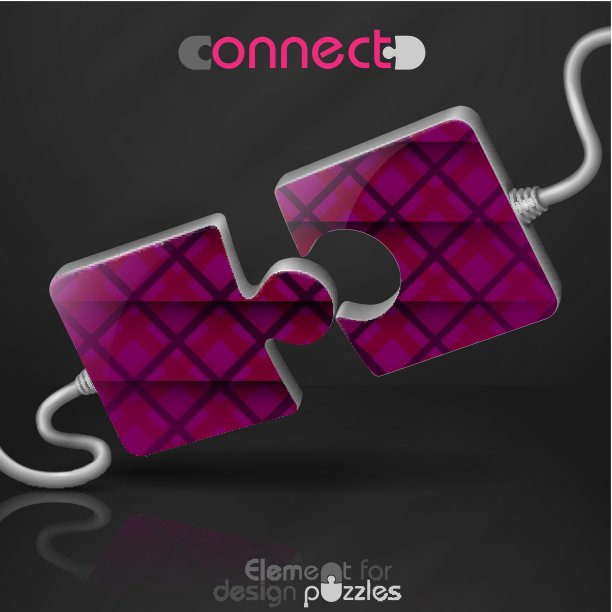 现代拼图模板。图片下载