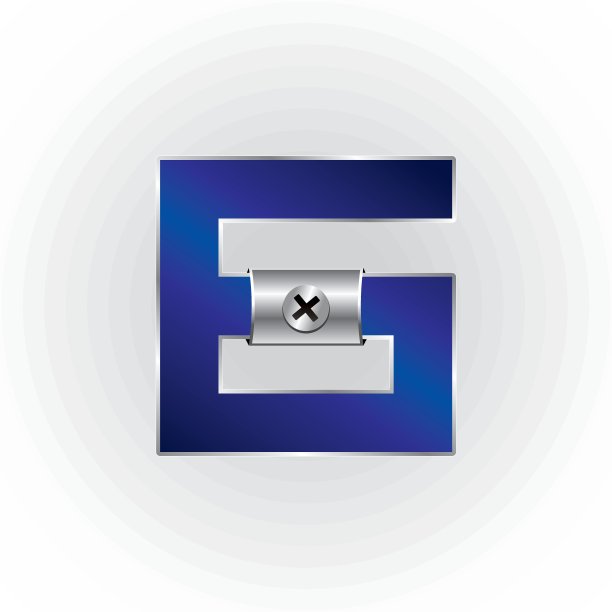 蓝色金属字体图片下载