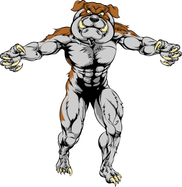 斗牛犬爪了图片下载