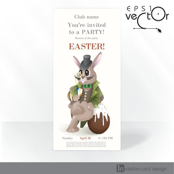 带巧克力蛋的复活节兔子。图片下载