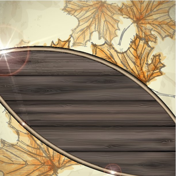 手绘秋天背景。图片下载