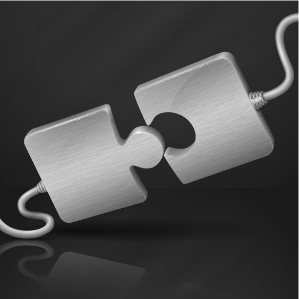 金属谜题。连接。图片下载