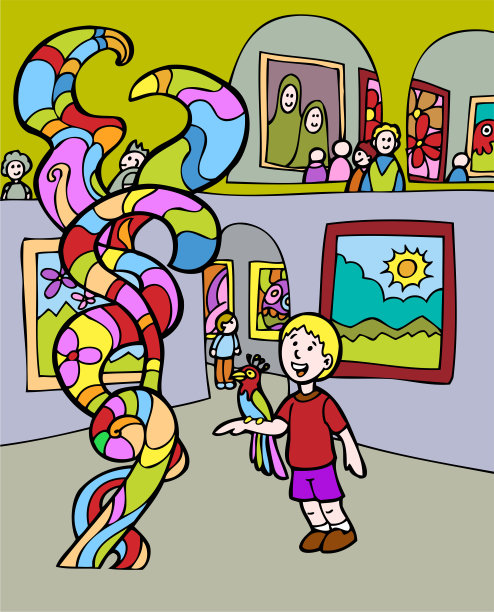 儿童冒险:博物馆参观图片下载