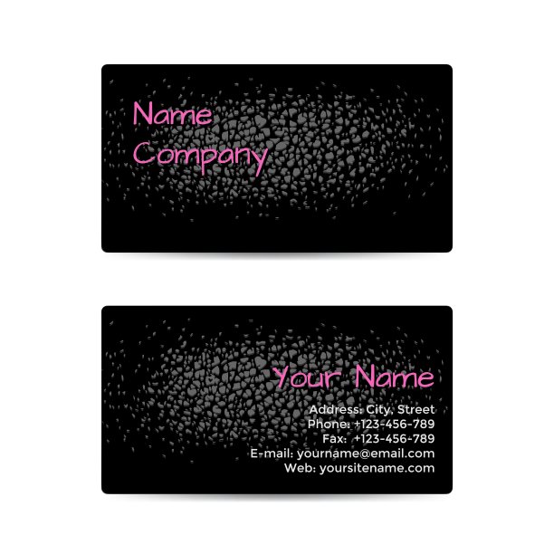 黑色皮革背景的名片图片下载