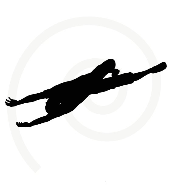 白色背景上孤立的男子剪影图片下载