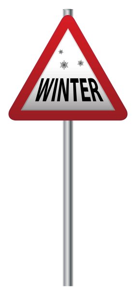 冬天在路标图片下载