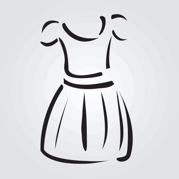 画一个围裙服装的标志图片下载