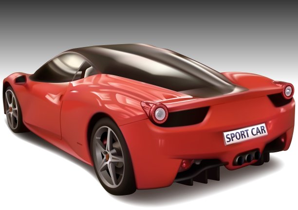 红色跑车图片下载