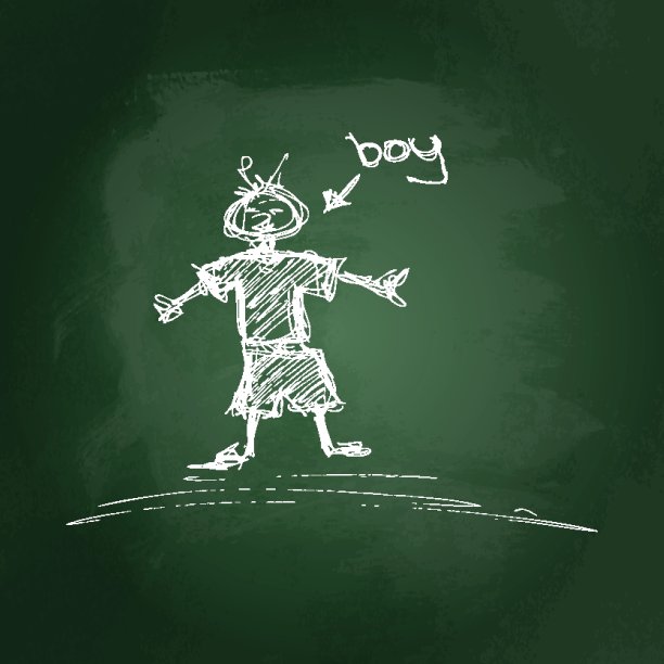 一个男孩的素描图片下载