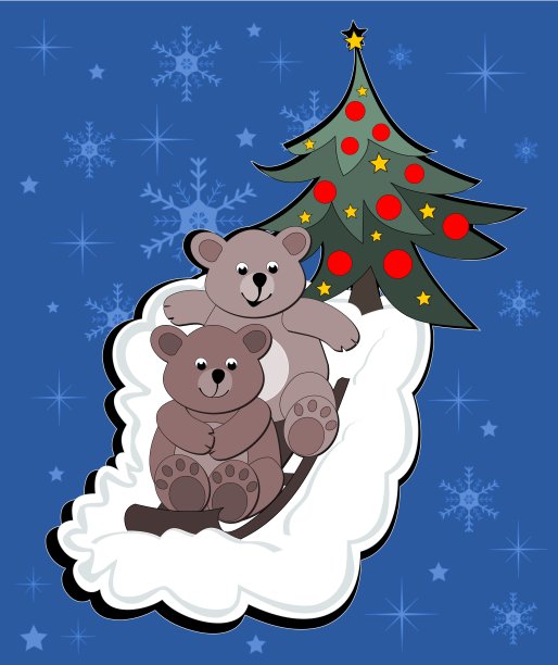 两个熊图片下载