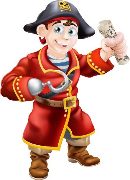 拿着藏宝图的海盗图片下载