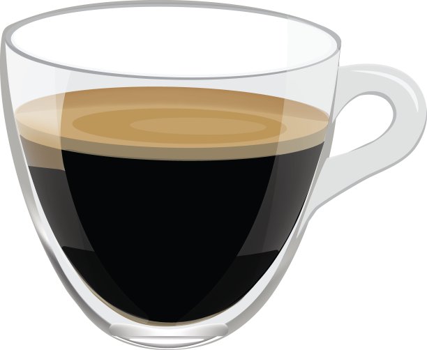 黑咖啡杯和意大利咖啡碟图片下载