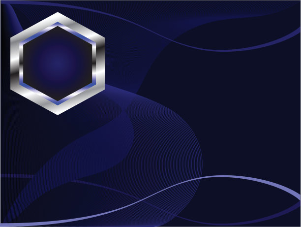 一个皇家蓝色和银色和白色名片模板图片下载