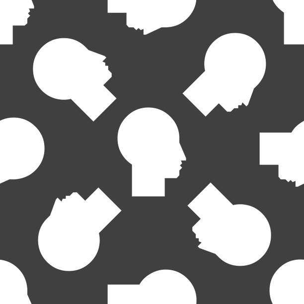 男子剪影简介图片网络图标。平面设计。无缝模式。图片下载