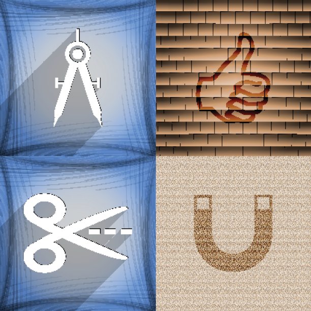 一组抽象背景与不同的网页图标图片下载