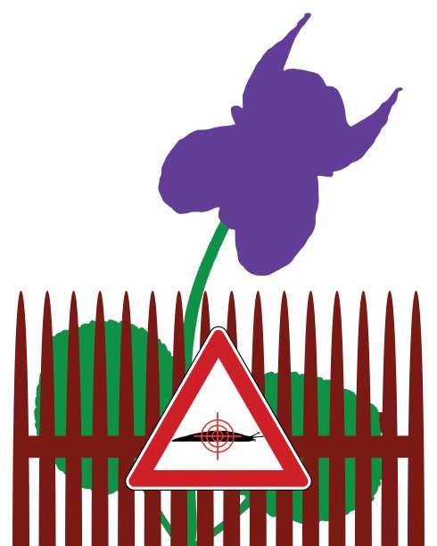 瞄准蛞蝓警告标志图片下载