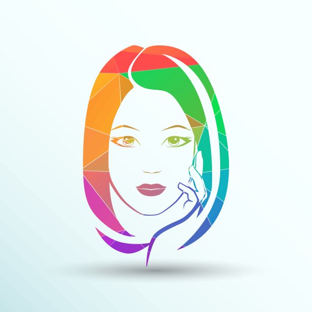 女人脸时尚女孩美插画向量图片下载