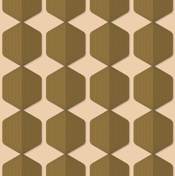 复古褶皱绿色条纹六边形图片下载